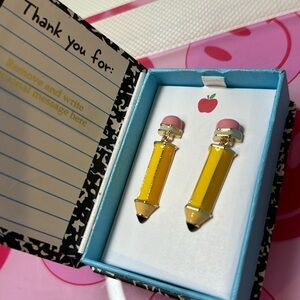 Betsy Johnson pencil earrings ✏️ new in box